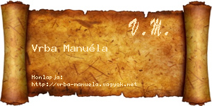 Vrba Manuéla névjegykártya